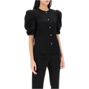 Alessandra Rich, Blouses Zwart, Dames, Maat:M