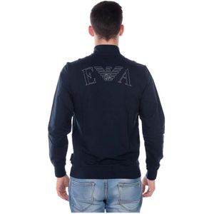 Emporio Armani, Sweatshirts & Hoodies, Heren, Blauw, S, Katoen, Hoodies