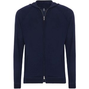 Boggi Milano, Merino Wol Volledige Ritssluiting Hoodie Blauw, Heren, Maat:S