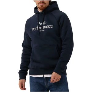 Peak Performance, Sweatshirts & Hoodies, Heren, Blauw, S, Katoen, Heren Original Hood Sweater Blauw