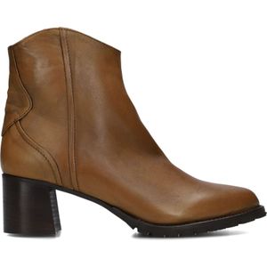 Everybody, Schoenen, Dames, Bruin, 43 EU, Leer, Klassieke Cognac Leren Enkellaarsjes Elvia