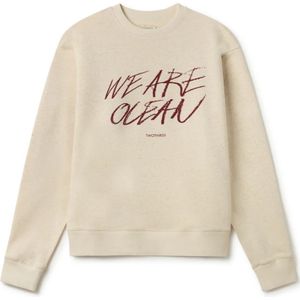 Twothirds, Sweatshirts & Hoodies, Heren, Beige, XL, Katoen, Retro Surf Sweater met Ocean Typografie