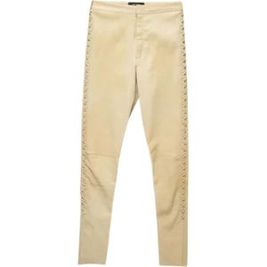 Isabel Marant Pre-owned, Pre-owned Leather bottoms Beige, Dames, Maat:S