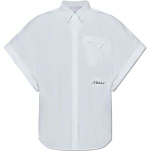 Moschino, Overhemden, Heren, Wit, L, Katoen, Overhemd met zak
