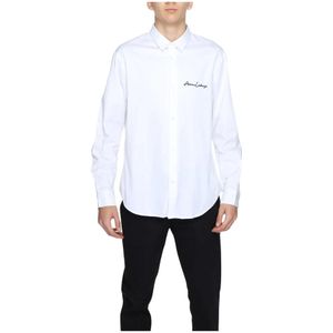 Armani Exchange, Overhemden, Heren, Wit, XL, Katoen, Formal Shirts