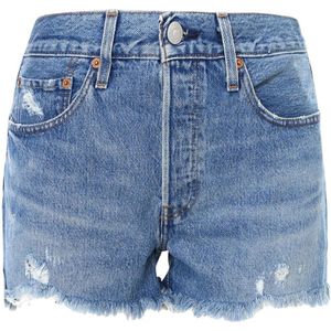 Levi's, Vintage-geïnspireerde Denim Shorts Blauw, Dames, Maat:W25