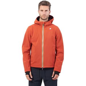 K-Way, Jassen, Heren, Rood, M, Polyester, Rode Urban Slim Jas Waterdicht Winddicht