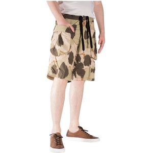 Aspesi, Camouflage Bermuda Shorts voor Heren Groen, Heren, Maat:S
