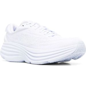 Hoka One One, Schoenen, Heren, Wit, 47 1/3 EU, Witte Bondi 8 Vetersneakers