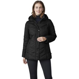 Junge, Jassen, Dames, Zwart, M, Nylon, Gewatteerde Winterjas met Afneembare Capuchon