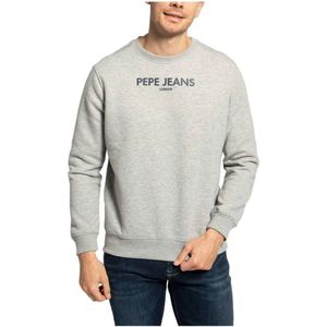 Pepe Jeans, Sweatshirts & Hoodies, Heren, Grijs, S, Katoen, Sweatshirt