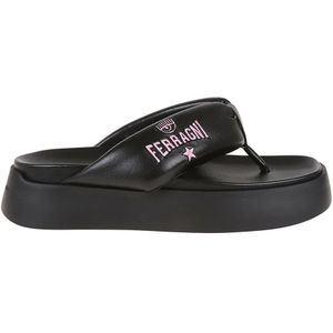 Chiara Ferragni Collection, Flip Flops Zwart, Dames, Maat:41 EU