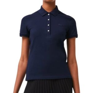 Lacoste, Tops, Dames, Blauw, M, Blauwe Elegantie Collectie: Dames T-shirts en Polos