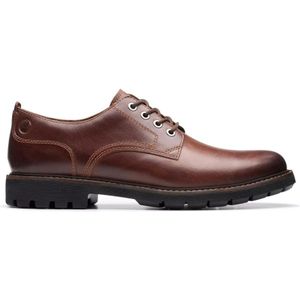 Clarks, Schoenen, Heren, Bruin, 42 EU, Leer, Bruine Heren Veterschoen