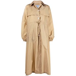 Prada, Lichtgewicht Trenchcoat Beige, Dames, Maat:S