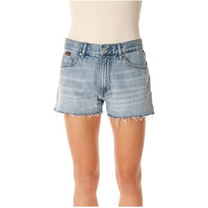 G-star, Korte broeken, Dames, Blauw, W27, Denim, Denim Shorts Regular Fit Five-Pocket Style