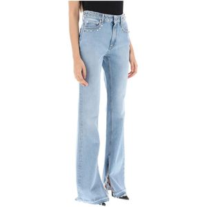 Alessandra Rich, Jeans, Dames, Blauw, W25, Katoen, Straight Jeans