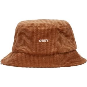 Obey, Bold Cord Bucket Hat - Bruin Bruin, Heren, Maat:ONE Size