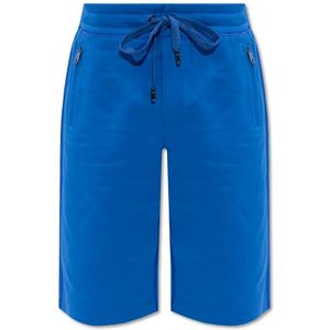 Dolce & Gabbana, Korte broeken, Heren, Blauw, XL, Katoen, Katoenen shorts