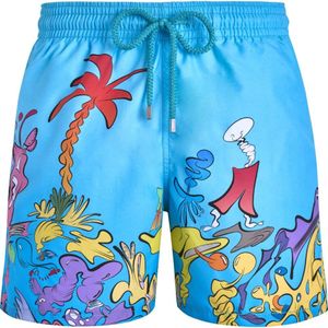 Vilebrequin, Badkleding, Heren, Blauw, S, 360° Marine Print Zwemshorts