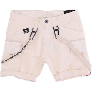 Alpha Industries, Korte broeken, Heren, Wit, W36, Short Shorts