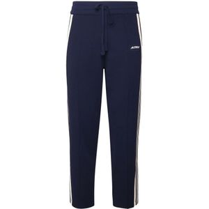 Autry, Broeken, Heren, Blauw, L, Sportbroek met decoratieve strepen