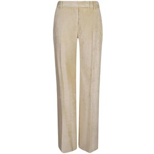 Ermanno Scervino, Broeken, Dames, Beige, XS, Corduroy Bootcut Broek