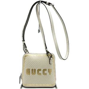 Gucci Vintage, Pre-owned, Dames, Wit, ONE Size, Leer, Pre-owned Leather gucci-bags