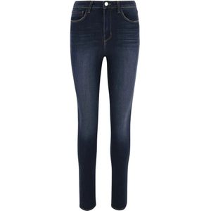 L'Agence, Jeans, Dames, Blauw, W25, Denim, Hoge taille donkere denim jeans