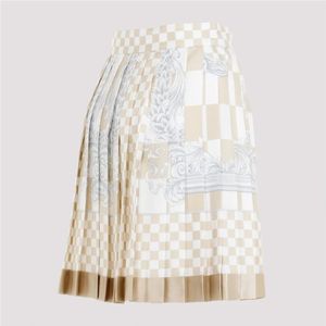 Versace, Rokken, Dames, Veelkleurig, S, Damier Print Rok