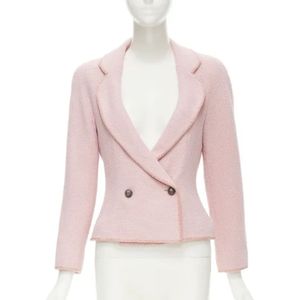Dior Vintage, Pre-owned, Dames, Roze, L, Wol, Pre-owned Wool outerwear