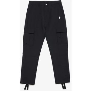 Marcelo Burlon, Cross Nylon Cargo Broek Zwart Wit Zwart, Heren, Maat:S