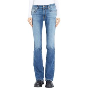 John Richmond, Jeans, Dames, Blauw, W30, Katoen, Tijdloze Straight Jeans