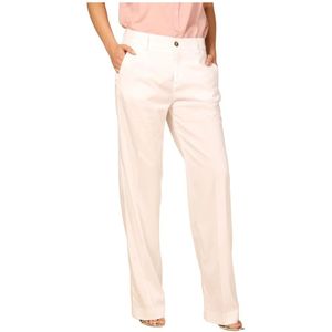 Mason's, Broeken, Dames, Wit, 2Xs, Pastel Pink Straight Chino Broek