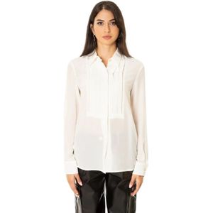 Simona Corsellini, Blouses & Shirts, Dames, Wit, M, Wol, Zijden Overhemd - Witte Wolk