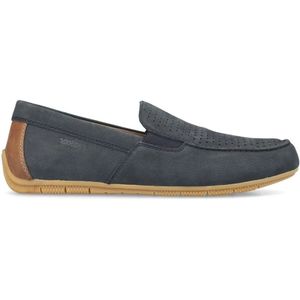 Rieker, Schoenen, Heren, Blauw, 43 EU, Blauwe Klassieke Gesloten Mocassins Loafers