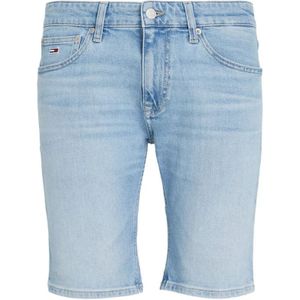 Tommy Jeans, Korter Broek- Scanton Denim Short Bh 0118 Blauw, Heren, Maat:W29