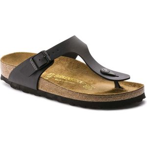 Birkenstock, Schoenen, Dames, Zwart, 39 EU, Gizeh Birko-Flor Sandalen