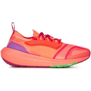 Adidas by Stella McCartney, Schoenen, Dames, Veelkleurig, 38 1/2 EU, Neon Oranje Sneakers met Primeknit Bovenwerk