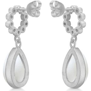 Frk. Lisberg, Accessoires, Dames, Wit, ONE Size, Cherie oorstop Pearl Silver