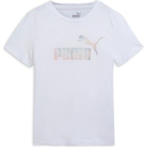 Puma, Tops, Dames, Wit, S, Katoen, T-Shirts