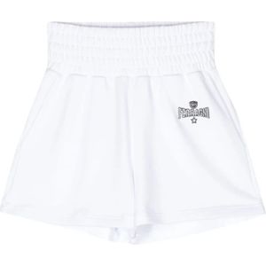 Chiara Ferragni Collection, Korte broeken, Dames, Wit, S, Witte Stretch Shorts van Chiara Ferragni