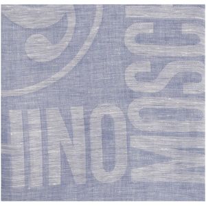 Moschino, Sjaal met logo Blauw, Dames, Maat:ONE Size
