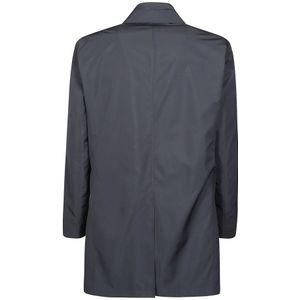 Herno, Jassen, Heren, Blauw, M, Polyester, Blauwe regenjas