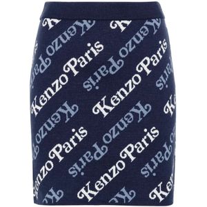Kenzo, Short Skirts Blauw, Dames, Maat:L