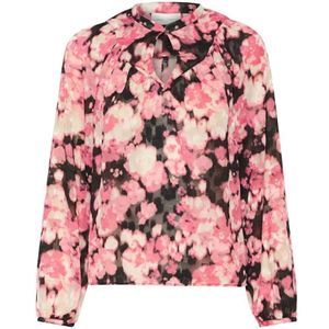 InWear, Blouses & Shirts, Dames, Roze, M, Polyester, Roze Zwevende Bloemen Blouse