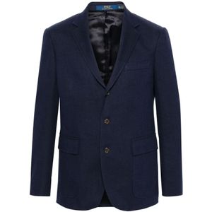 Ralph Lauren, Jassen, Heren, Blauw, 3Xs, Katoen, Blauwe Jassen met Dart Detailing