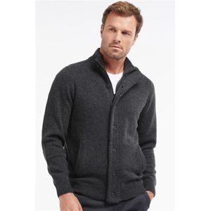 Barbour, Truien, Heren, Grijs, XL, Wol, Grijze Lamswollen Cardigan