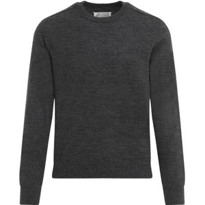 Maison Margiela, Truien, Heren, Grijs, XL, Wol, Luxe Grijze Sweater Aw 24