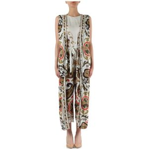 Maliparmi, Viscosa Jumpsuit Fortuna Print Veelkleurig, Dames, Maat:S